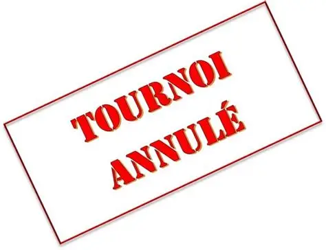 Tournoi du Vendredi 15 mai ANNULE