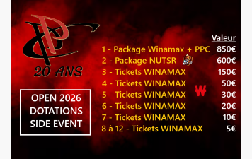 POITIERS POKER FESTIVAL - DOTATION SIDE EVENT 2026